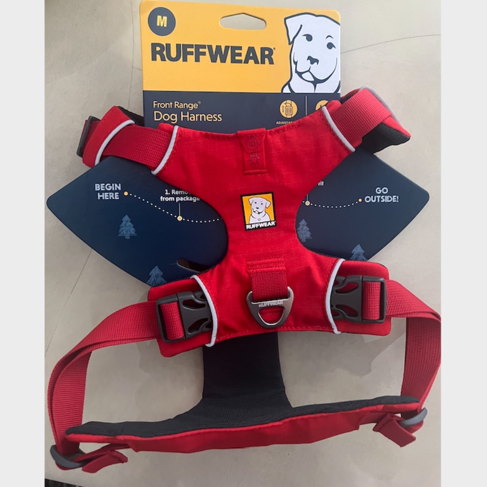 RUFFWEAR Red Front Range Dog Harness SIZE MEDIUM NWT